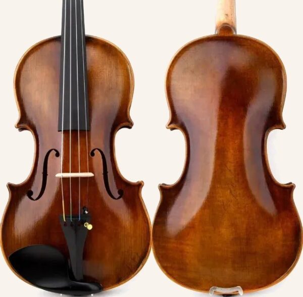Violino modelo Stradivari 1716 — fundo inteiriço, madeira europeia — Ateliê 442